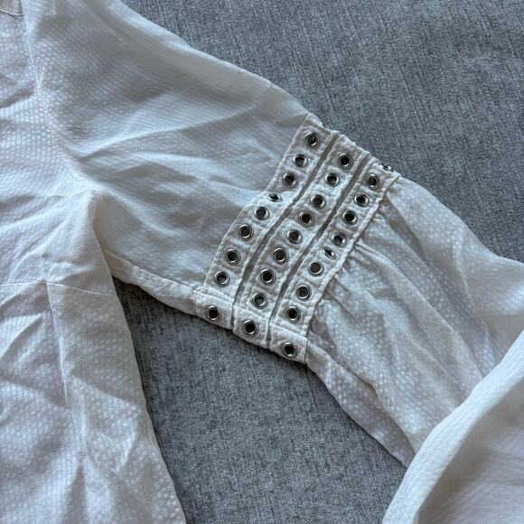 Veronica Beard Cream Blouse Top - Picture 4 of 7